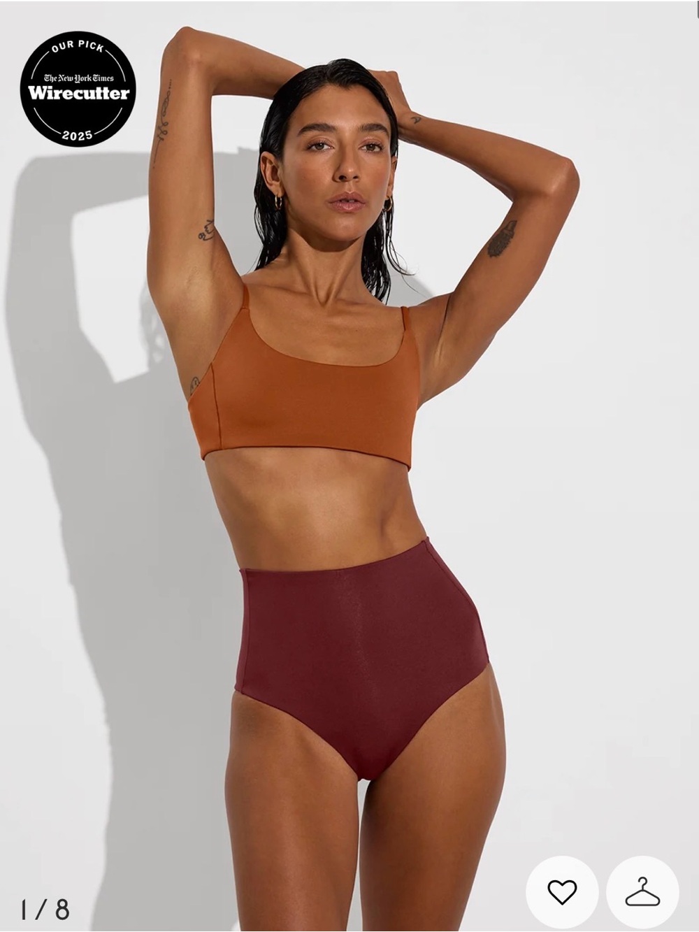 Left On Friday Hi Tide Bikini Bottoms in Maroon